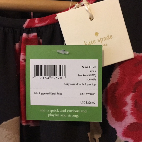 Kate Spade hazy rose double layer top - Picture 5 of 8